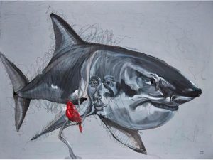 Maleri af Anne Ditte: Shark 01