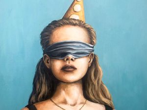 Maleri af Pernille Jaeger - Blindfolded