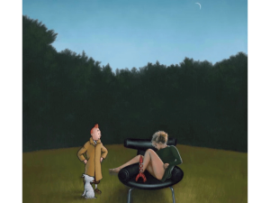 Grafik "Last Summer" af Ole Ahlberg.