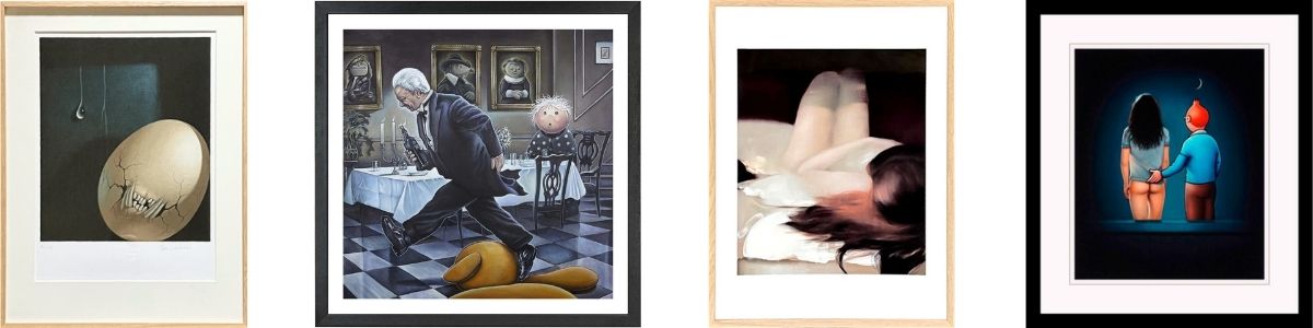 Banner med 4 grafiske tryk.