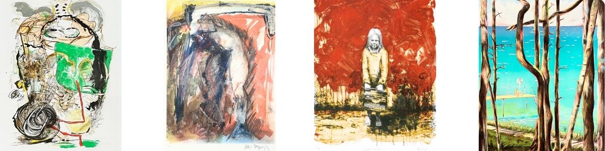 Række af eksempler på litografier