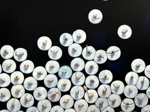 Maleri med balletdansere af Steen Kirkegaard Erichsen