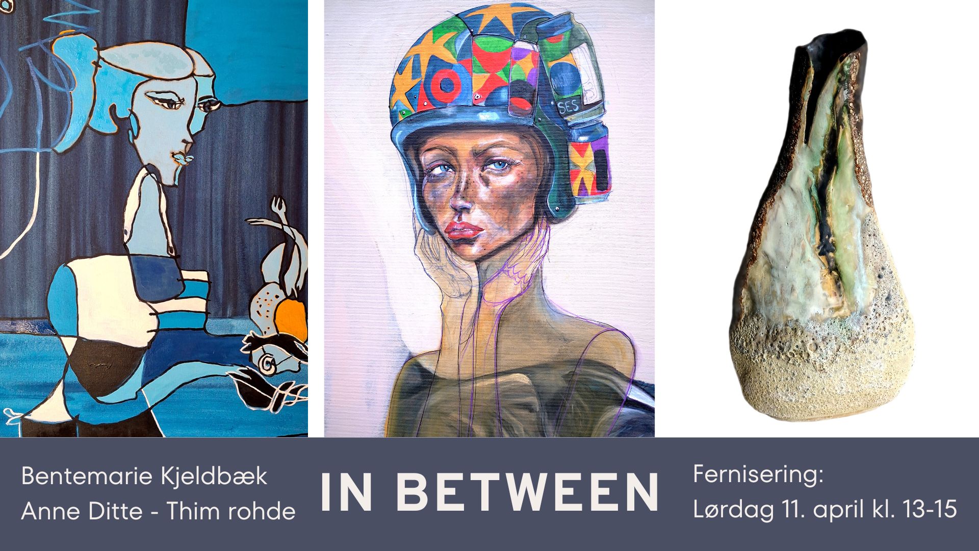 Banner for udstillingen In Between