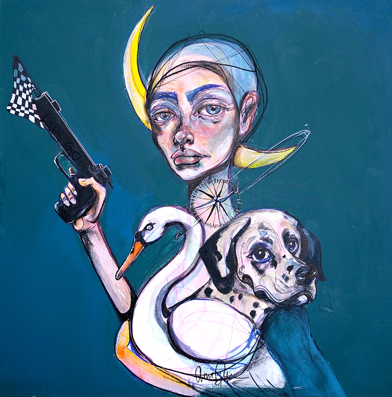 Maleri af Anne Ditte - Bang - 60x60 cm