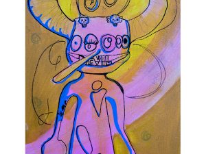Maleri af Anne Ditte - Devil - 30x24 cm