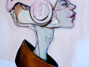 Maleri af Anne Ditte - Duck - 120x100 cm