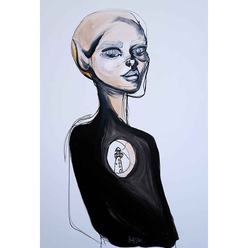 Maleri af Anne Ditte - Lyset - 90x80 cm