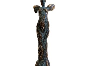 Bronzeskulptur af kvinde