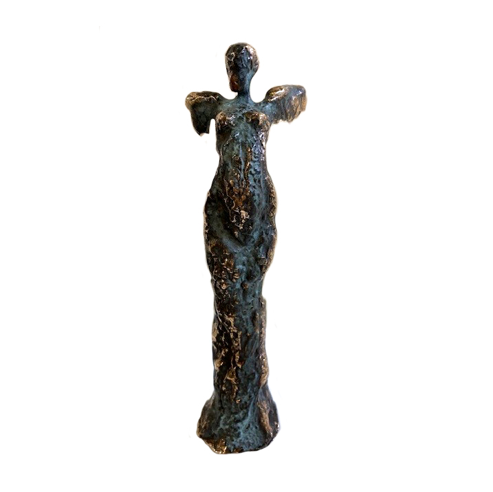 Bronzeskulptur af kvinde